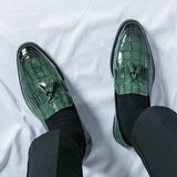 Amozae- Janggi Croc Patent Tassel Loafers