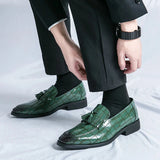 Amozae- Janggi Croc Patent Tassel Loafers