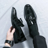 Amozae- Janggi Croc Patent Tassel Loafers