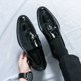 Amozae- Janggi Croc Patent Tassel Loafers