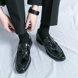 Amozae- Janggi Croc Patent Tassel Loafers