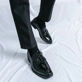 Amozae- Janggi Croc Patent Tassel Loafers