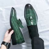 Amozae- Janggi Croc Patent Tassel Loafers