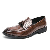 Amozae- Janggi Croc Patent Tassel Loafers