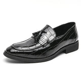 Amozae- Janggi Croc Patent Tassel Loafers