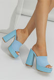 Amozae-Knitted Block Platform High Heel Sandals