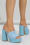 Amozae-Knitted Block Platform High Heel Sandals