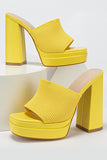 Amozae-Knitted Block Platform High Heel Sandals