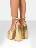 Amozae-Metallic Platform High Heels