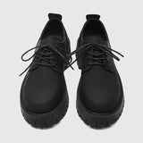 Amozae- Namdaemoon Matt Black Derby Shoes