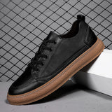 Amozae- Mullae Gum Sole Faux Leather Sneakers