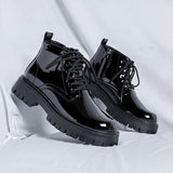 Amozae- Namsan Patent Chunky Sole Shoe Boots