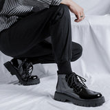 Amozae- Namsan Patent Chunky Sole Shoe Boots