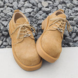 Amozae- Nowan Round Toe Suede Derby Shoes