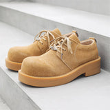 Amozae- Nowan Round Toe Suede Derby Shoes