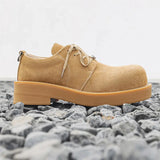 Amozae- Nowan Round Toe Suede Derby Shoes