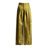 fall 2024 fashion trends Street Hipster Hip Hop Style Wide-Leg Pants 2024 Spring New High Waist Loose Slimming Pocket Casual Trousers