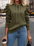 fall outfits women 2024 Spring, Autumn and Winter New Lapel Hooded Solid Color Long-Sleeved Casual Women's Top Sweater