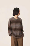 fall outfits women Lazy Retro Dyed Yarn Gradient Color Sweater Meinuo Wool Knitted Loose Pullover Coat for Women Autumn and Winter