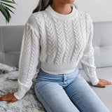 winter outfits men 2024 Autumn and Winter Twist Waist Knitted Navel Sweater Women's Clothing