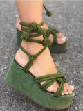 Amozae-Lace Up Platform Sandals