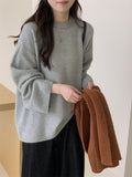 fall outfits 2024 Chic Loose round Neck Sweater for Women 2024 Autumn and Winter New Large Style Lazy Style Pullover Sweater Top