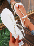 Amozae-Pearl Flat Sandals