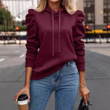 fall outfits women 2024 Spring, Autumn and Winter New Lapel Hooded Solid Color Long-Sleeved Casual Women's Top Sweater