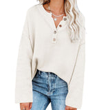 fall outfits women Autumn and Winter New Women's Button Cardigan Casual Loose Solid Color Sweater Female Wish