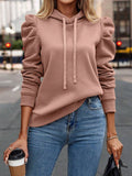 fall outfits women 2024 Spring, Autumn and Winter New Lapel Hooded Solid Color Long-Sleeved Casual Women's Top Sweater