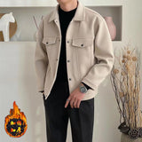 winter outfits men Woolen Coat Men's Autumn and Winter New Korean Style Trendy All-Match Casual Jacket Men's Top