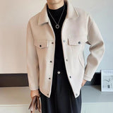 winter outfits men Woolen Coat Men's Autumn and Winter New Korean Style Trendy All-Match Casual Jacket Men's Top