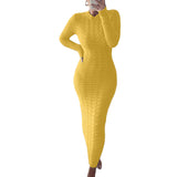 crystal fascination dress to impress 2024 Autumn and Winter New Women's Fashion Twist Long Sleeve Wool Dress