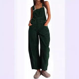 business casual outfits Autumn and Winter New Corduroy Overalls Women's Fashion Loose Jumpsuit Women