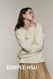 fall outfits women 2024 New Korean Style 100% Pure Wool Half-Open V-Shaped Lapel Pullover Fashionable Long Sleeve Loose Knitted Sweater