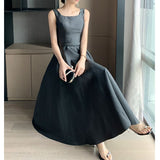 women’s outfits Christmas party outfits Evening Dress Bow Mid-Length Birthday Princess Dress