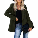 business casual outfits Wish2024 Autumn and Winter Button Coat Cardigan Lapel Cardigan Elegant Suit for Women