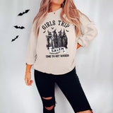 fall outfits women Halloween Witch Sweatshirt Girls Trip Salem Terry Sweater Long Sleeve