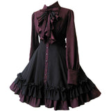 pretty halloween costumes New Medieval Gothic Bow Dress Renaissance Steampunk Women Skirt