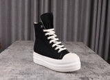 Back to school Amozae  Owen Seak Women Canvas Shoes Luxury Trainers Platform Boots Lace Up Sneakers Casual Height Increasing Zip High-TOP Black Shoes 0823