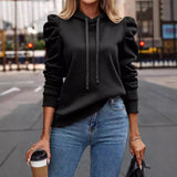 fall outfits women 2024 Spring, Autumn and Winter New Lapel Hooded Solid Color Long-Sleeved Casual Women's Top Sweater