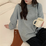 fall outfits 2024 Chic Loose round Neck Sweater for Women 2024 Autumn and Winter New Large Style Lazy Style Pullover Sweater Top