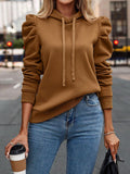 fall outfits women 2024 Spring, Autumn and Winter New Lapel Hooded Solid Color Long-Sleeved Casual Women's Top Sweater