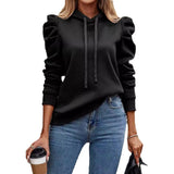 fall outfits women 2024 Spring, Autumn and Winter New Lapel Hooded Solid Color Long-Sleeved Casual Women's Top Sweater