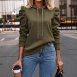 fall outfits women 2024 Spring, Autumn and Winter New Lapel Hooded Solid Color Long-Sleeved Casual Women's Top Sweater