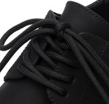 Amozae- Okcheon Matt Black Chunky Lace Up Shoes