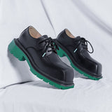 Amozae- Oksu Contrast Sole Square Toe Shoes