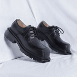 Amozae- Oksu Contrast Sole Square Toe Shoes