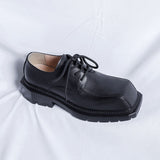 Amozae- Oksu Contrast Sole Square Toe Shoes