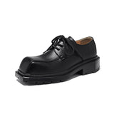 Amozae- Oksu Contrast Sole Square Toe Shoes